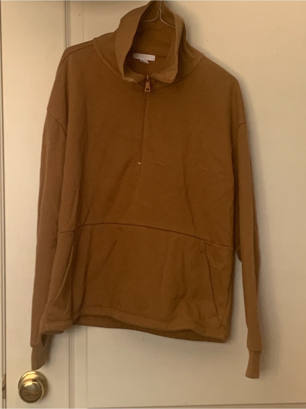 Beyond Yoga Women's Zip-Up Jacket in Brown Tan
